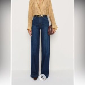 Reformation Bex High-Waisted Blue Jeans